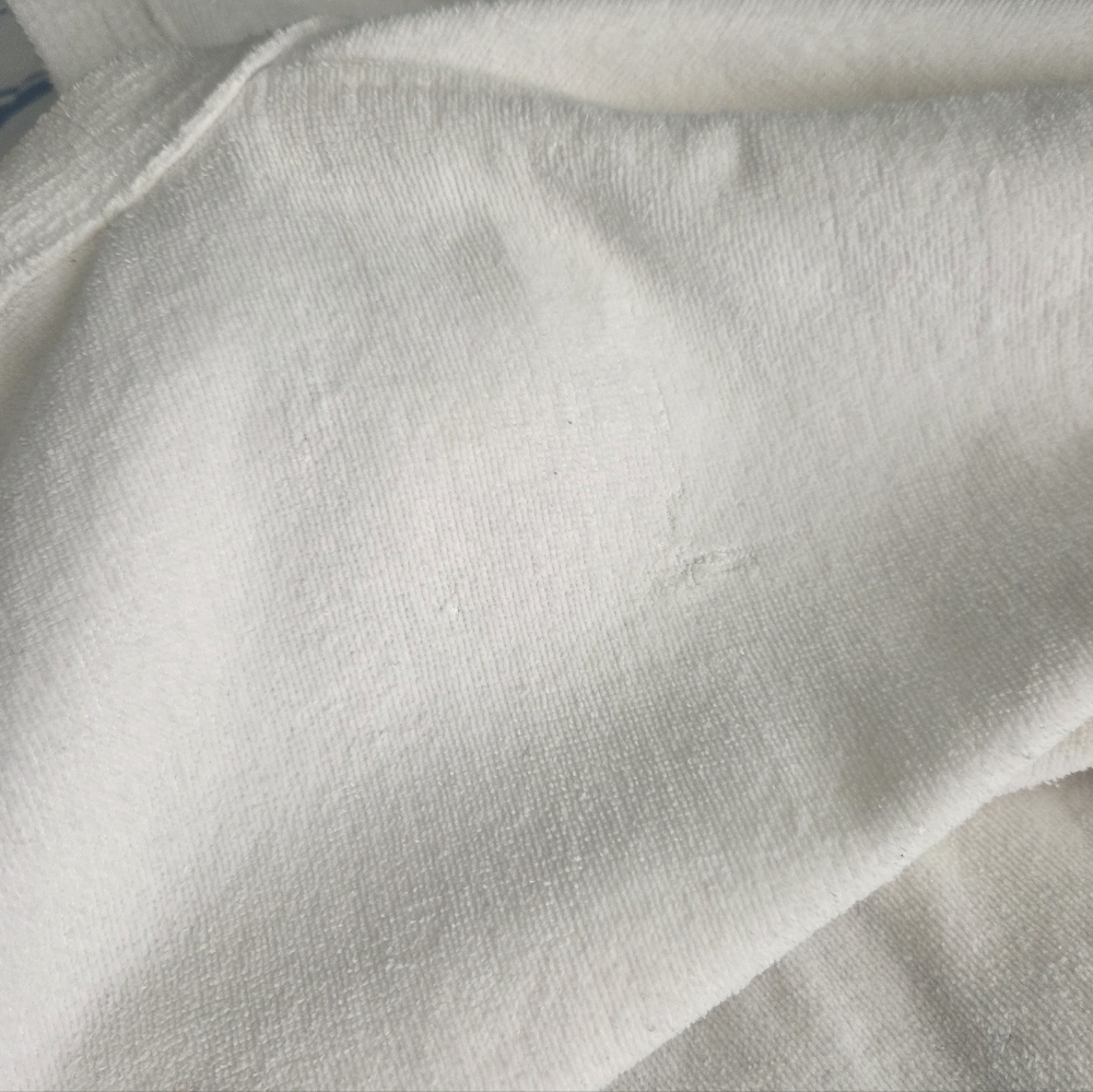 Just For Women White Cotton Terry Spa Robe - 1X/2X - Picture 9 of 13